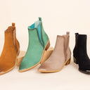 Wylie Suede Ankle Boot in Teal