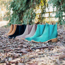 Wylie Suede Ankle Boot in Taupe