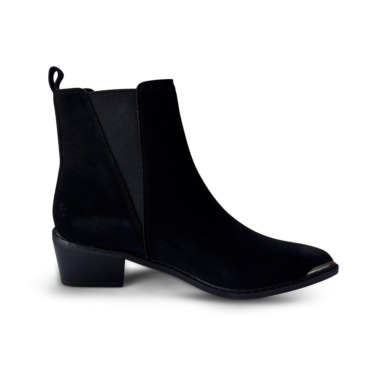 Wylie Suede Ankle Boot in Black - Three Mad Hatters Mercantile 