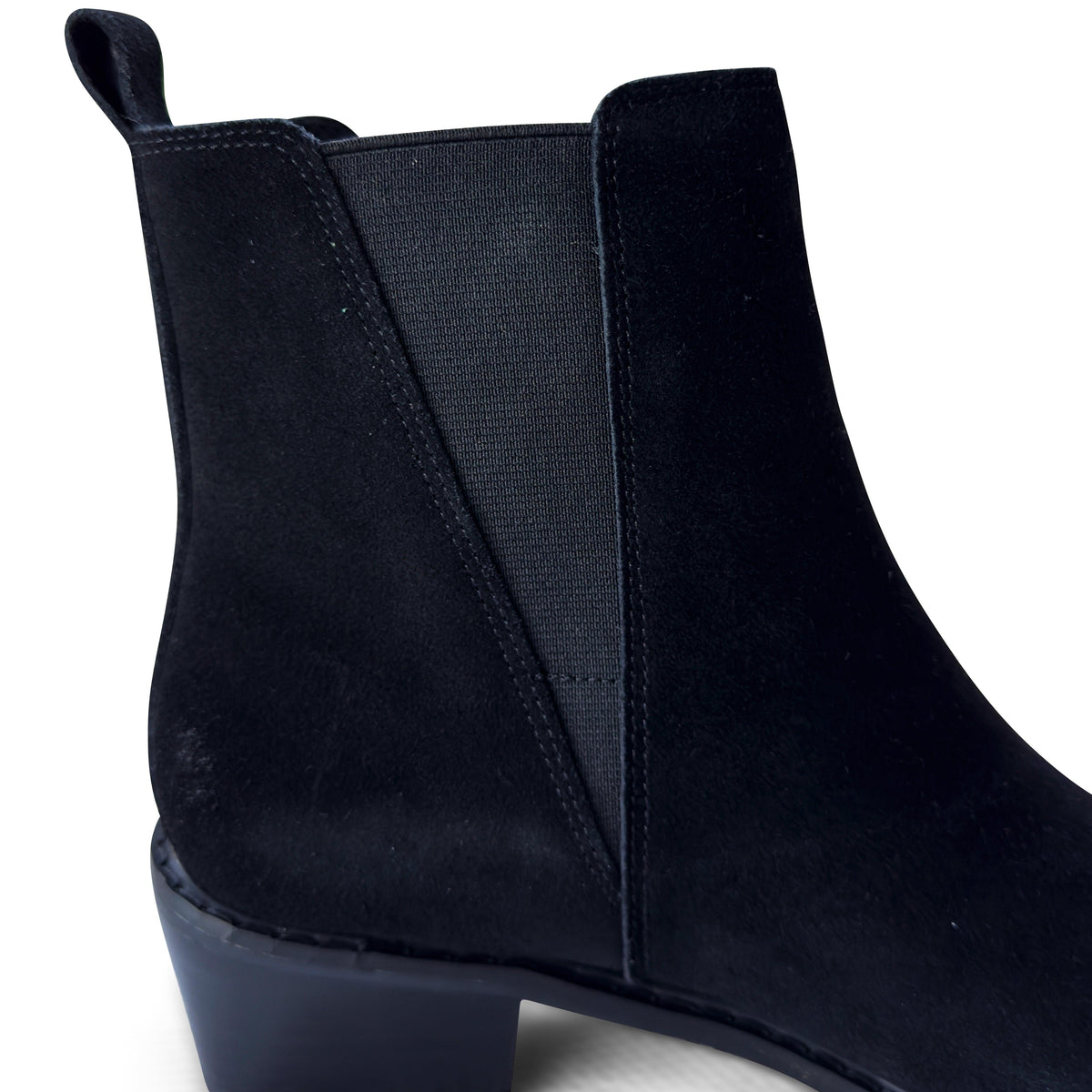 Wylie Suede Ankle Boot in Black - Three Mad Hatters Mercantile 