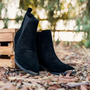 Wylie Suede Ankle Boot in Black