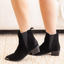 Wylie Suede Ankle Boot in Black