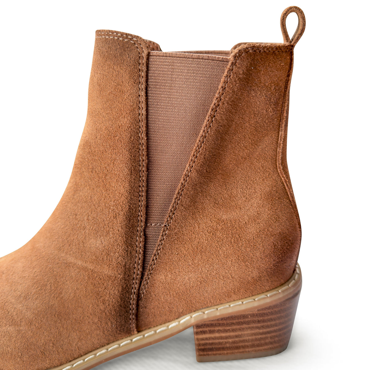 Wylie Suede Ankle Boot in Tan - Three Mad Hatters Mercantile 
