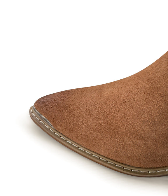 Wylie Suede Ankle Boot in Tan Shoes