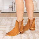 Wylie Suede Ankle Boot in Tan