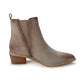 Wylie Suede Ankle Boot in Taupe - Three Mad Hatters Mercantile 
