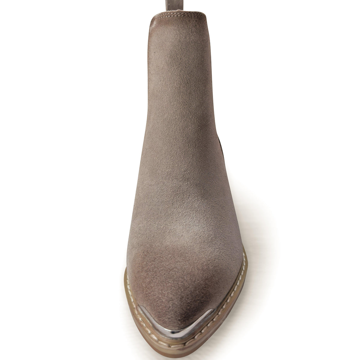Wylie Suede Ankle Boot in Taupe - Three Mad Hatters Mercantile 