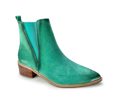 Wylie Suede Ankle Boot in Teal