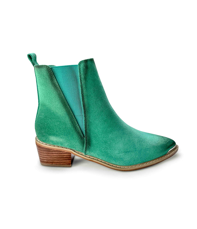 Wylie Suede Ankle Boot in Teal Shoes