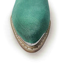 Wylie Suede Ankle Boot in Teal