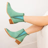 Wylie Suede Ankle Boot in Teal