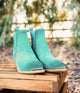 Wylie Suede Ankle Boot in Teal Shoes