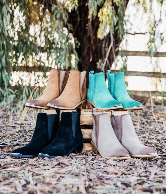 Wylie Suede Ankle Boot in Tan Shoes