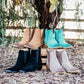 Wylie Suede Ankle Boot in Teal Shoes