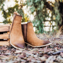 Wylie Suede Ankle Boot in Tan