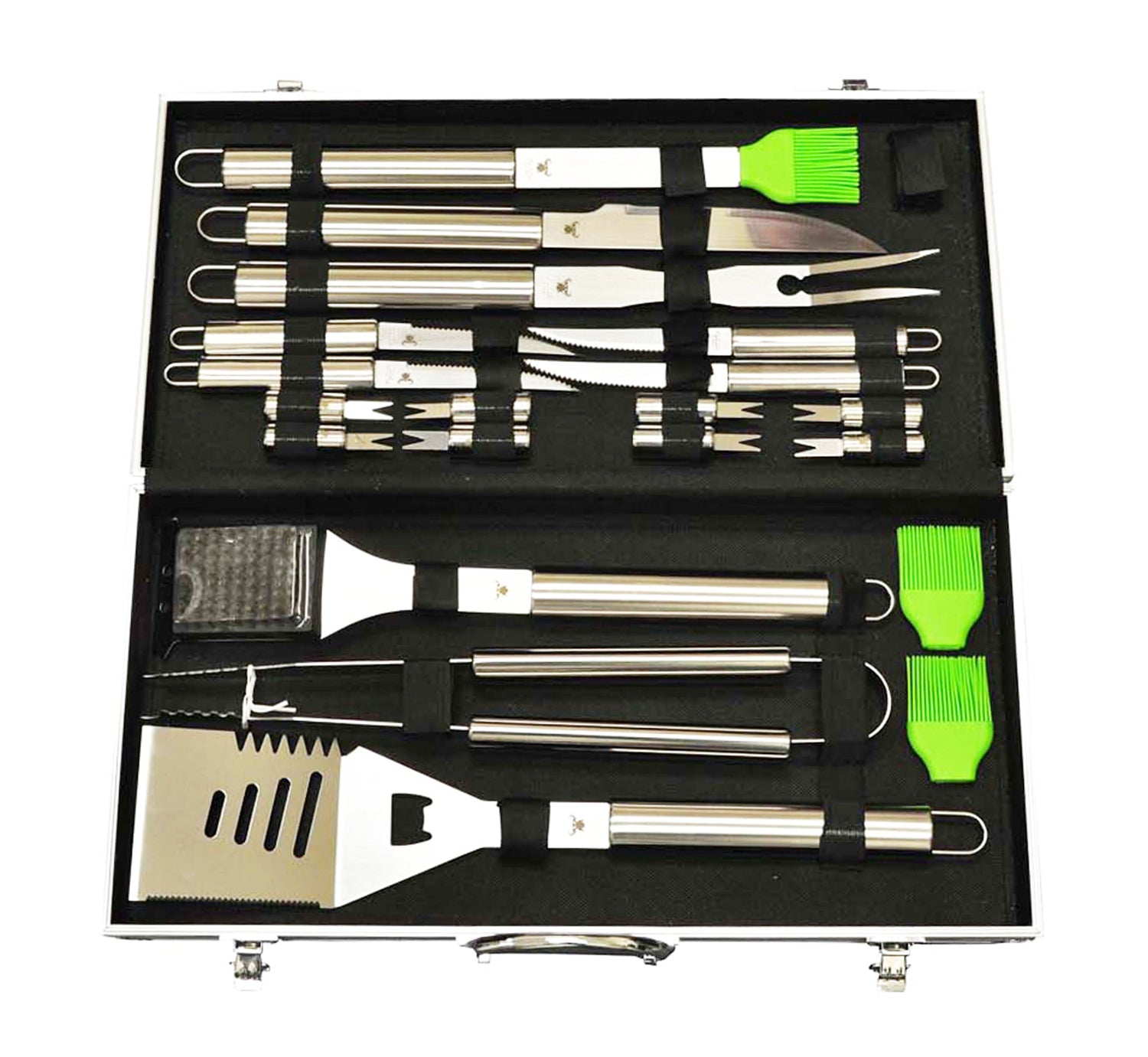 20-Piece Stainless-Steel BBQ Tool Kit BBQ Tool Kit   