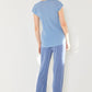 Marina West Swim Rib Pleated Elastic-Waist Wide Leg Pants    