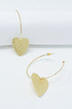 No Games Heart Hoop Earrings Earrings   