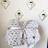 Chunky Knit Blanket in Light Gray