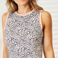 Double Take Printed Round Neck Tank Tank Top   