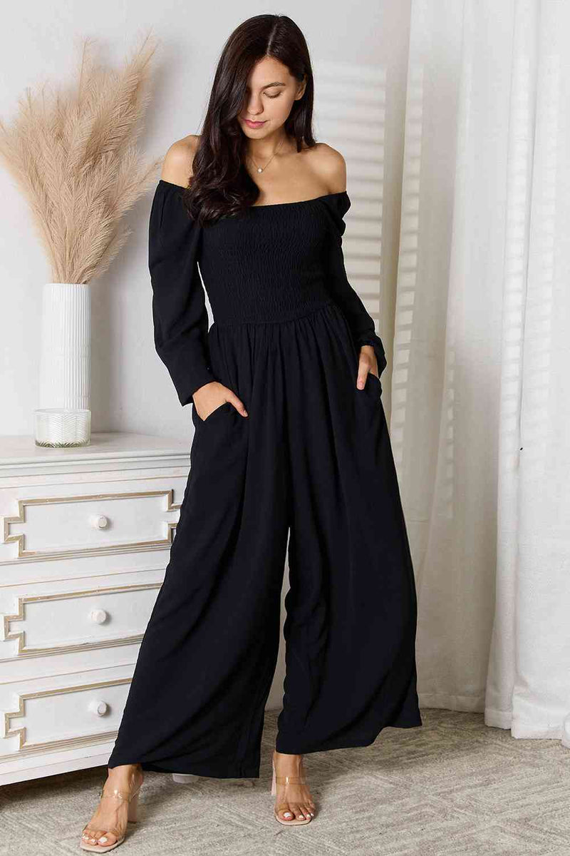 Double Take Square Neck Jumpsuit with Pockets Jumpsuit   