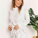 Double Take Floral Long Sleeve Top and Shorts Loungewear Set