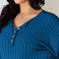 Basic Bae Full Size Ribbed Half Button Long Sleeve T-Shirt Womens Long Sleeve Shirt   