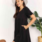Double Take V-Neck Flounce Sleeve Tiered Dress Womens Tiered Dress   