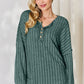 Basic Bae Full Size Ribbed Half Button Long Sleeve T-Shirt Womens Long Sleeve Shirt   