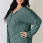Basic Bae Full Size Ribbed Half Button Long Sleeve T-Shirt Womens Long Sleeve Shirt   
