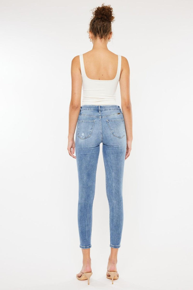 Kancan High Waist Cat's Whiskers Skinny Jeans - Three Mad Hatters Mercantile 