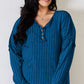 Basic Bae Full Size Ribbed Half Button Long Sleeve T-Shirt Womens Long Sleeve Shirt   