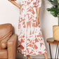 Double Take Printed Surplice Balloon Sleeve Dress Womens Printed Dress   
