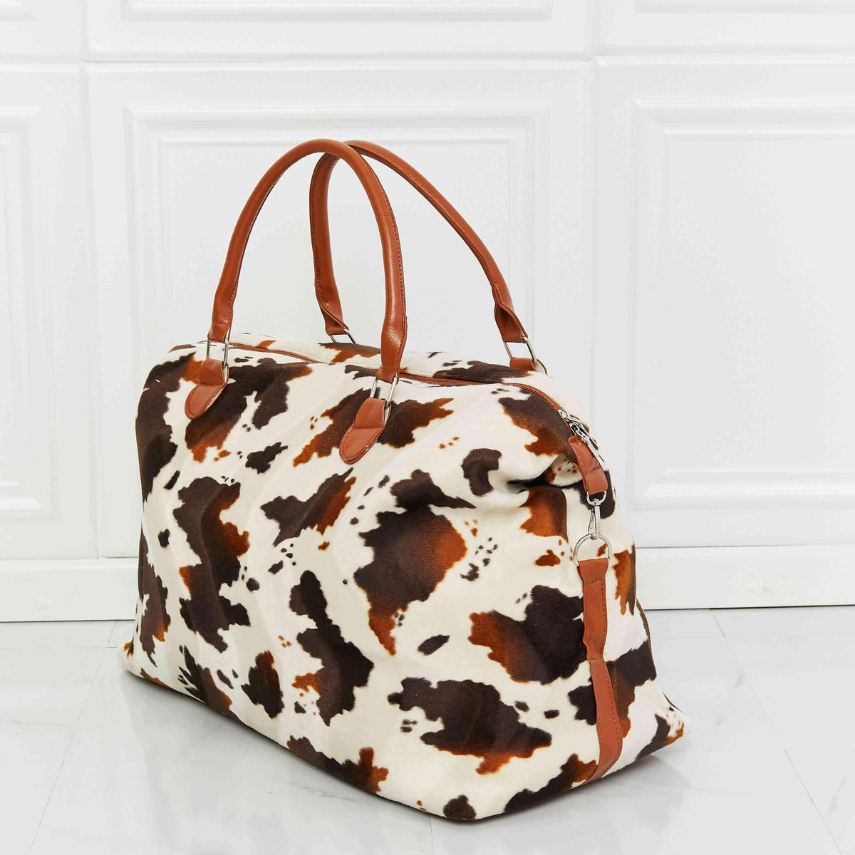 Animal Print Plush Weekender Bag - Three Mad Hatters Mercantile 