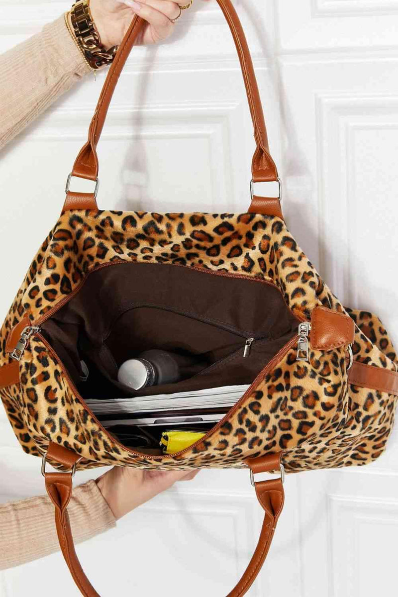 Animal Print Brushed Weekender Bag - Three Mad Hatters Mercantile 