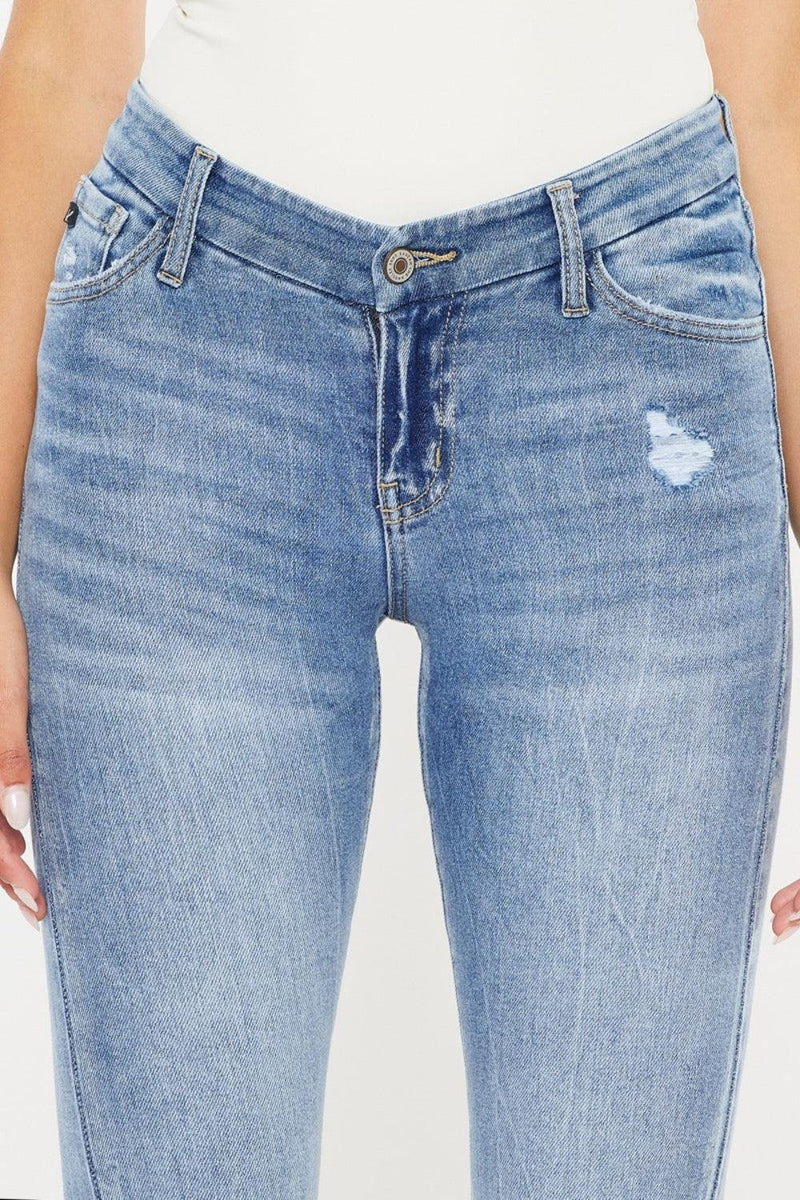 Kancan High Waist Cat's Whiskers Skinny Jeans - Three Mad Hatters Mercantile 