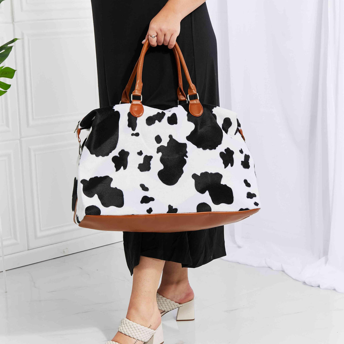 Animal Print Plush Weekender Bag - Three Mad Hatters Mercantile 