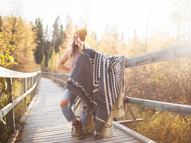 Handmade Achuar Blanket - Ash Grey Throw Blankets   