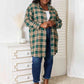 Double Take Plaid Collared Neck Long Sleeve Shirt    