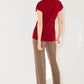 Marina West Swim Rib Pleated Elastic-Waist Wide Leg Pants    
