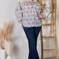 Hailey & Co Full Size Lace Detail Printed Blouse Long Sleeve Blouse   
