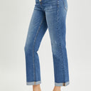 RISEN Button Fly Cropped Bootcut Jeans