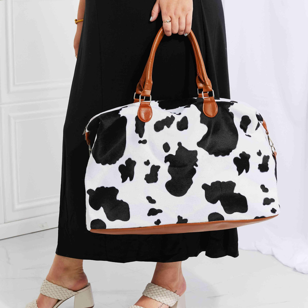 Animal Print Plush Weekender Bag - Three Mad Hatters Mercantile 