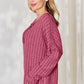 Basic Bae Full Size Ribbed Half Button Long Sleeve T-Shirt Womens Long Sleeve Shirt   
