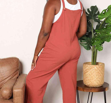 Double Take Wide Leg Overalls with Front Pockets