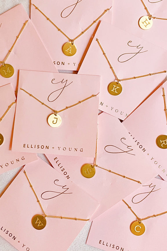 Ellison + Young: Singular Charm Initial Necklace Necklace   