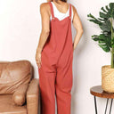 Double Take Wide Leg Overalls with Front Pockets