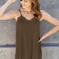 Basic Bae Full Size Lace Trim V-Neck Cami Womens Tops Coffee Brown S 