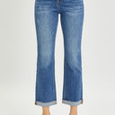 RISEN Button Fly Cropped Bootcut Jeans