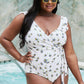 Marina West Swim Float On Ruffle Faux Wrap One-Piece in Daisy Cream Womens Swimsuit   